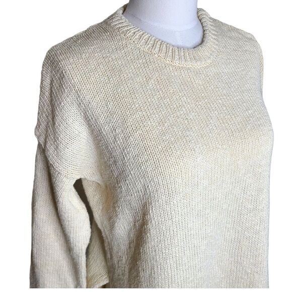 Jenni Kayne NEW Cruise Boyfriend Sweater Ivory Cotton Linen XS - Picture 7 of 15